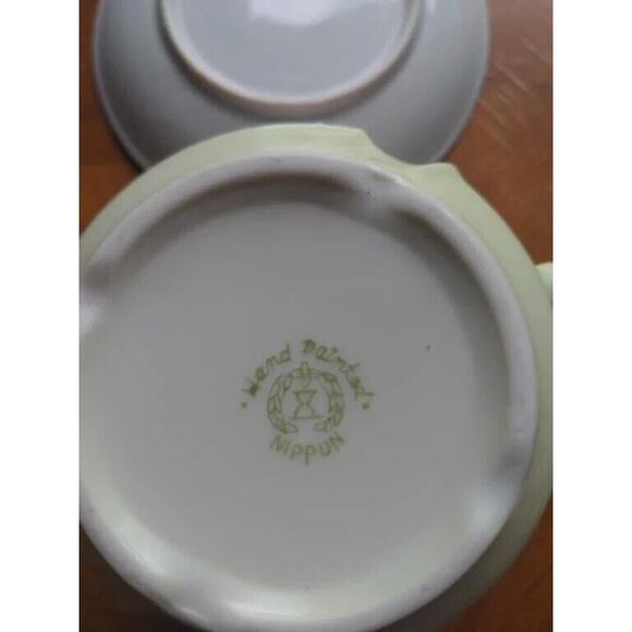 Nippon Porcelain Antique Men's Shaving Cup and Saucer Vanity Set - Picture 4 of 16